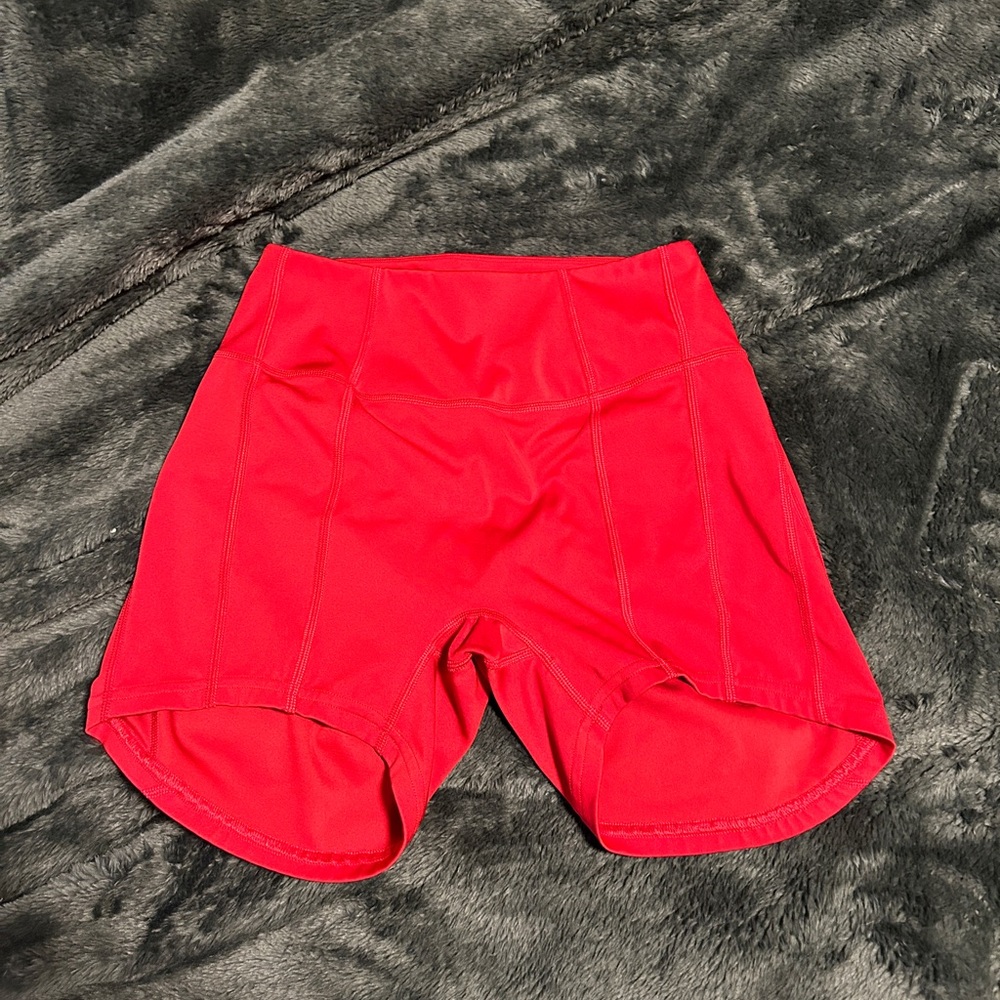 Gymshark Red Athletic Shorts Lightweight Elastic Waist